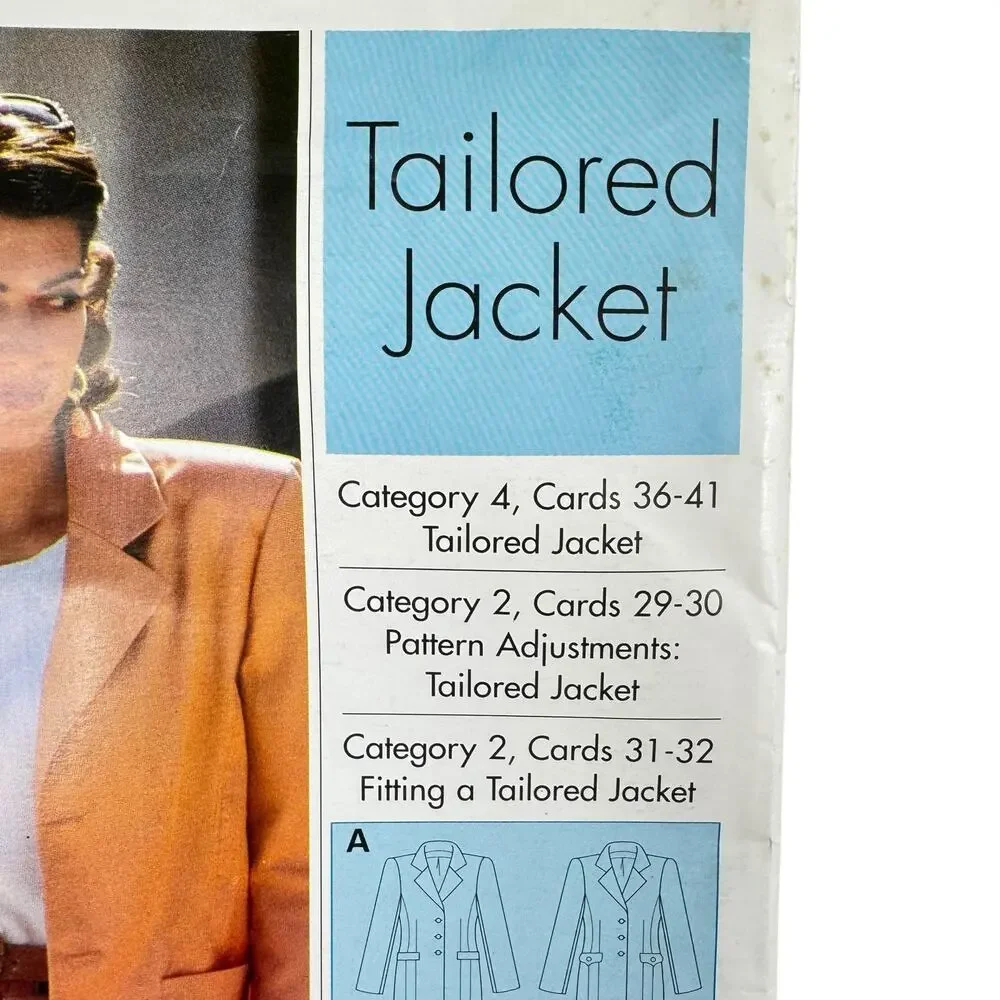 Vintage Unused Tailored‎ Jacket Sewing Pattern Step-By Step Instructions